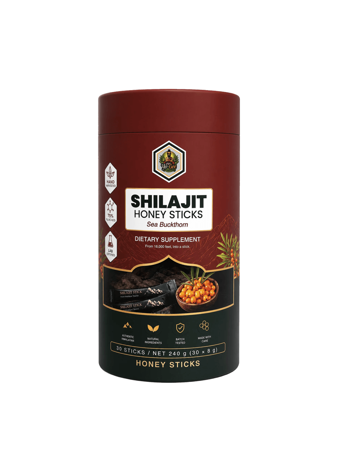 Shilajit Honey Stick — Sea Buckthorn